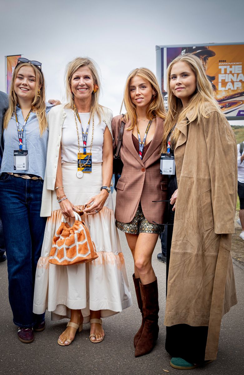 Princess Ariane of The Netherlands, Queen Maxima of The Netherlands, Princess Alexia of The Netherlands and Princess Amalia of The Netherlands at the Dutch Grand Prix