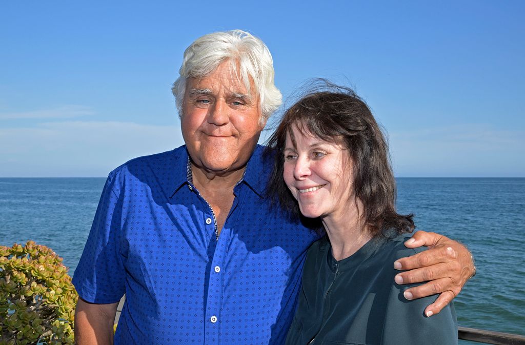 Jay Leno and Mavis Leno attend the private unveiling of the Meyers Manx electric automobile at Little Beach House Malibu on August 08, 2022 in Malibu, California