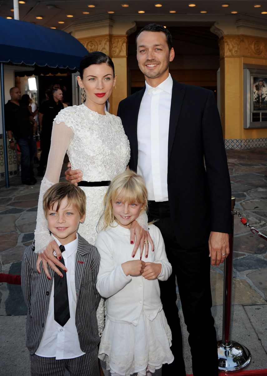  Director Rupert Sander, Liberty Ross, and their children, Tennyson Sanders and Skyla Sanders, 2012