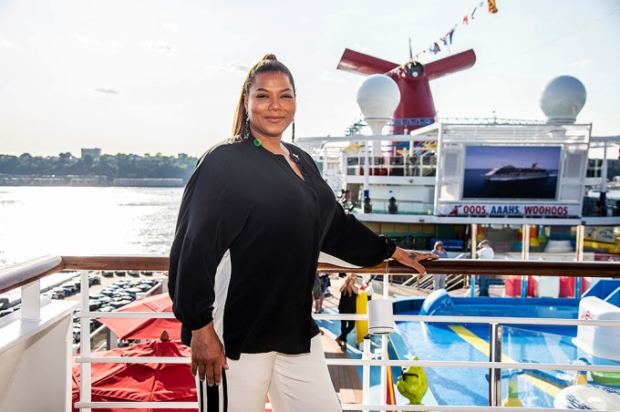 Queen Latifah At The Carnival Horizon Naming Celebration