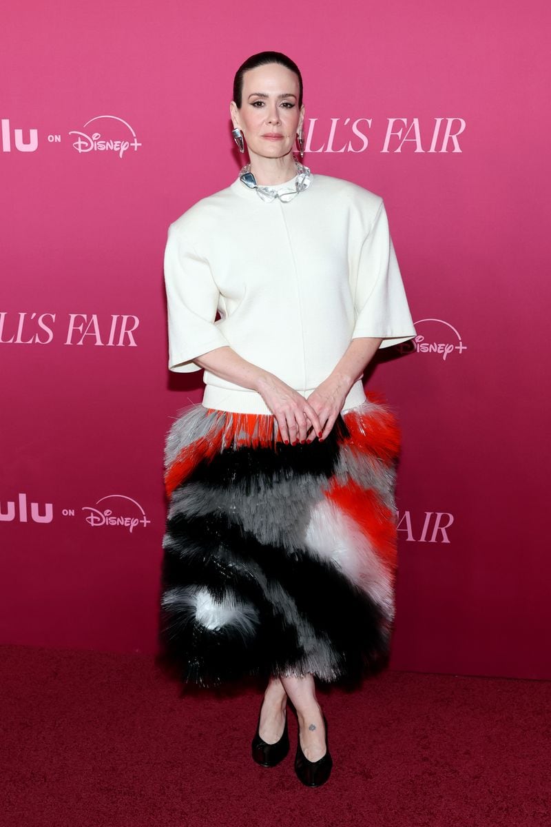 Sarah Paulson attends the World Premiere of Hulu's "All's Fair" at DGA Theater Complex on October 16, 2025 in Los Angeles, California. (Photo by Amy Sussman/Getty Images)