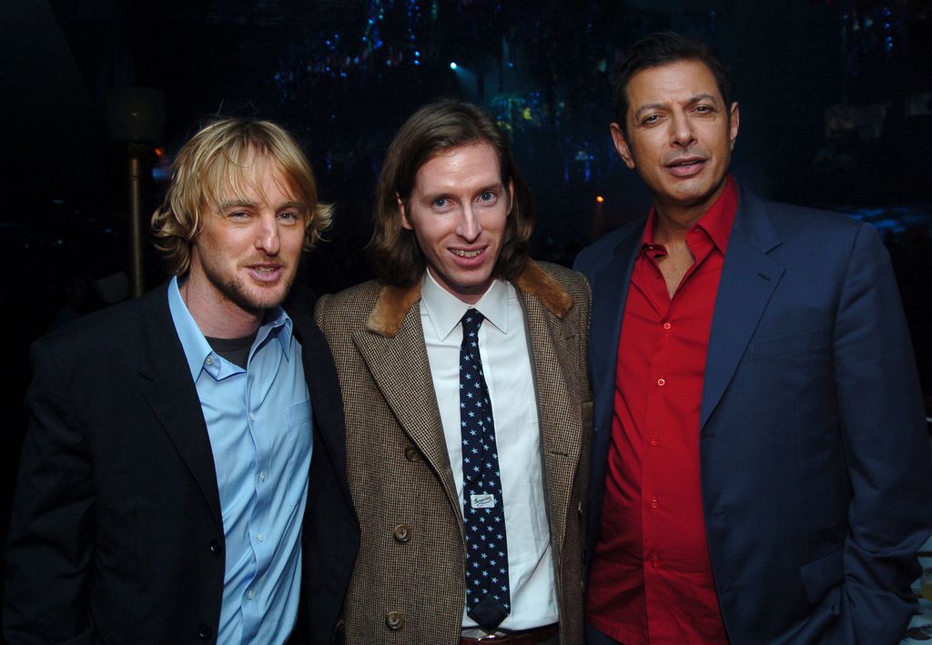 Owen Wilson, Wes Anderson, director, and Jeff Goldblum (Photo by Dimitrios Kambouris/WireImage)