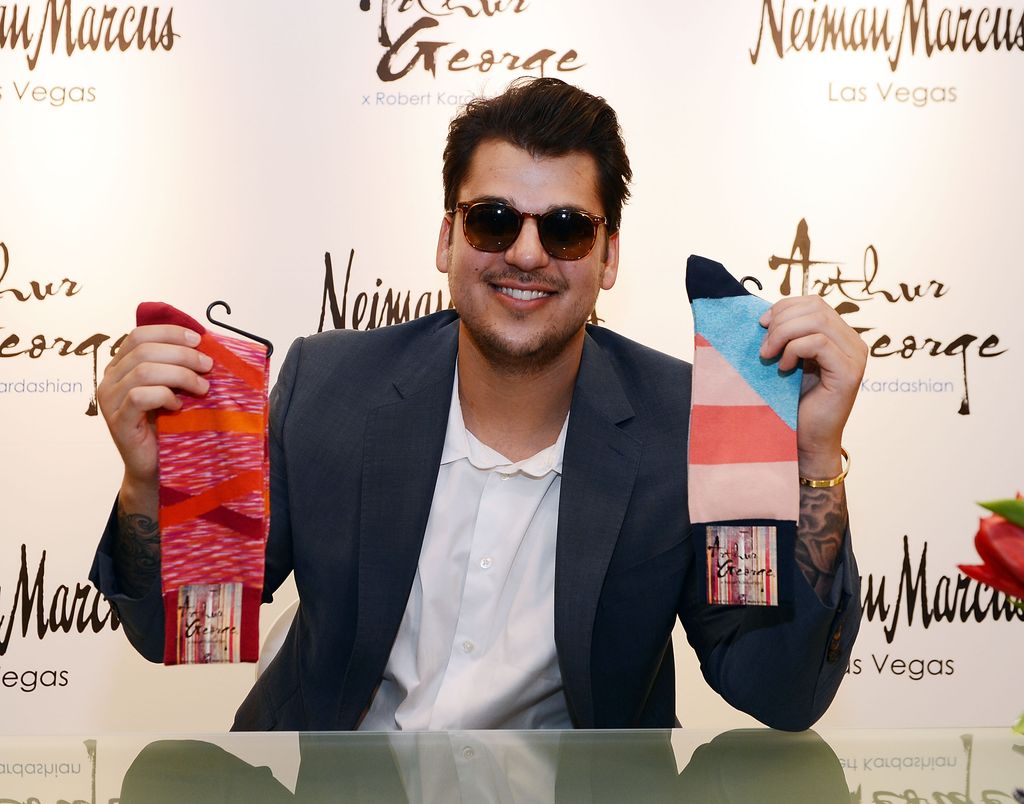 Rob Kardashian during his new Arthur George by Rob Kardashian sock collection unveiling at Neiman Marcus on May 25, 2013 in Las Vegas, Nevada