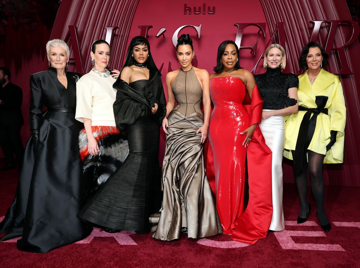 (L-R) Glenn Close, Sarah Paulson, Teyana Taylor, Kim Kardashian, Niecy Nash-Betts, Naomi Watts and Kris Jenner.