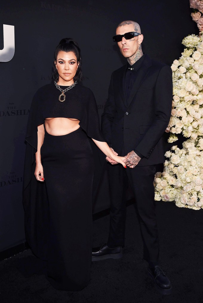 Kourtney Kardashian & Travis Barker At The Premiere Of ‘The Kardashians’