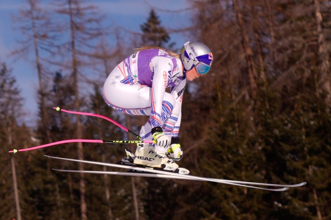 Lindsey Vonn Takes Flight