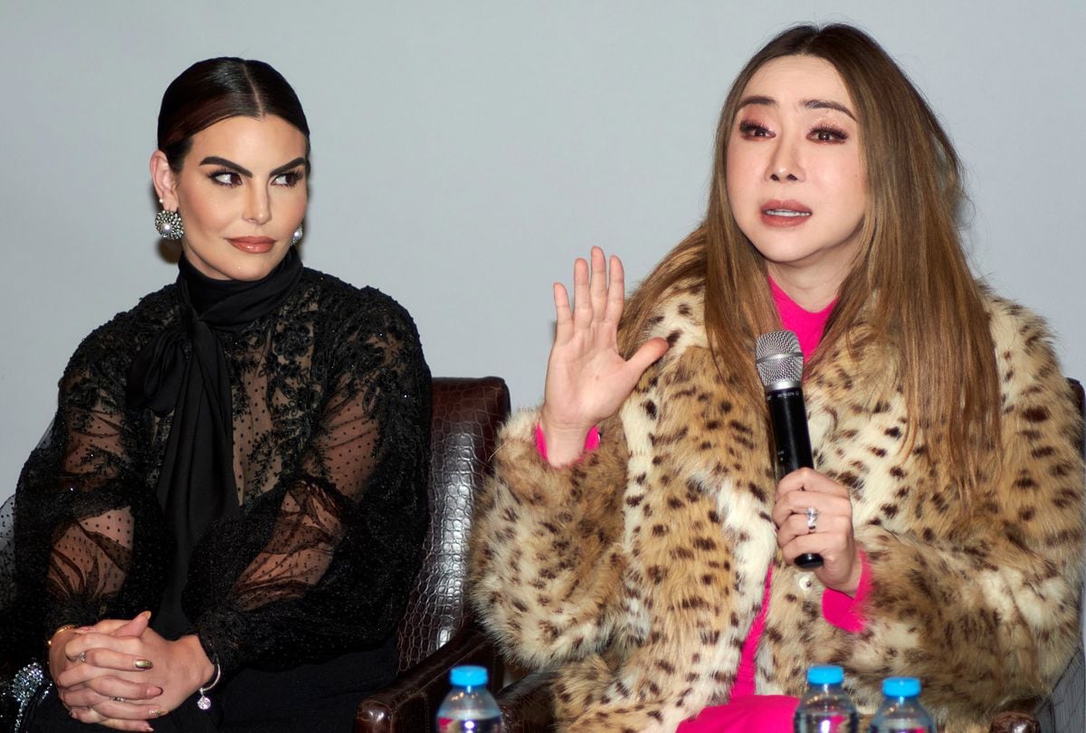 Anne Jakrajutatip in a press conference in Mexico City, Mexico. 