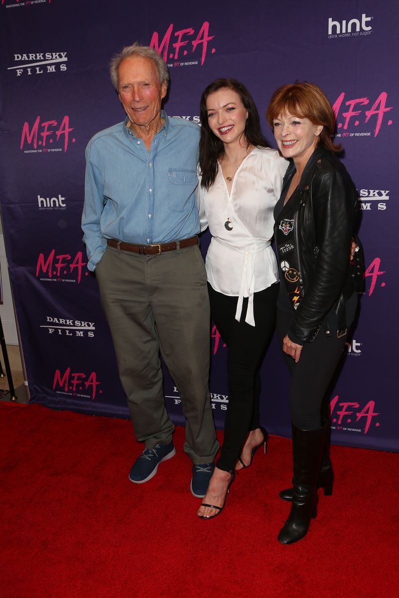 Clint Eastwood, Francesca Eastwood, and Frances Fisher, 2017