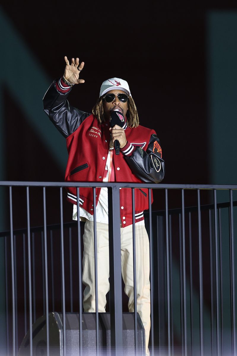 Lil Jon performs during a game between the Arizona Cardinals and the Seattle Seahawks.