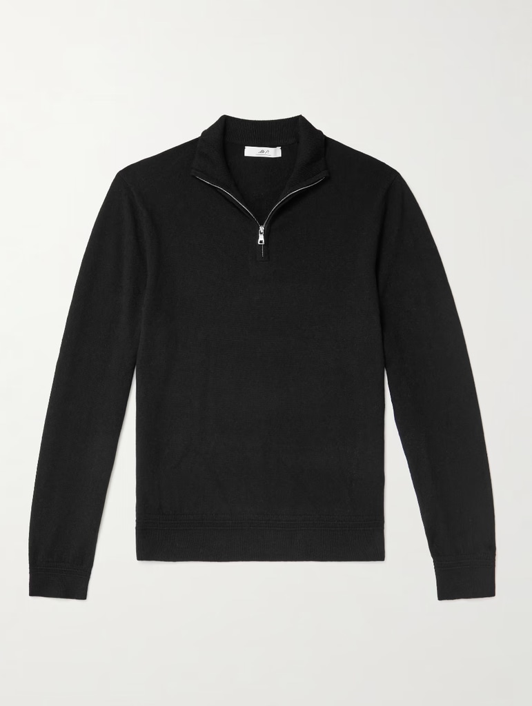James Cashmere Half-Zip Sweater
