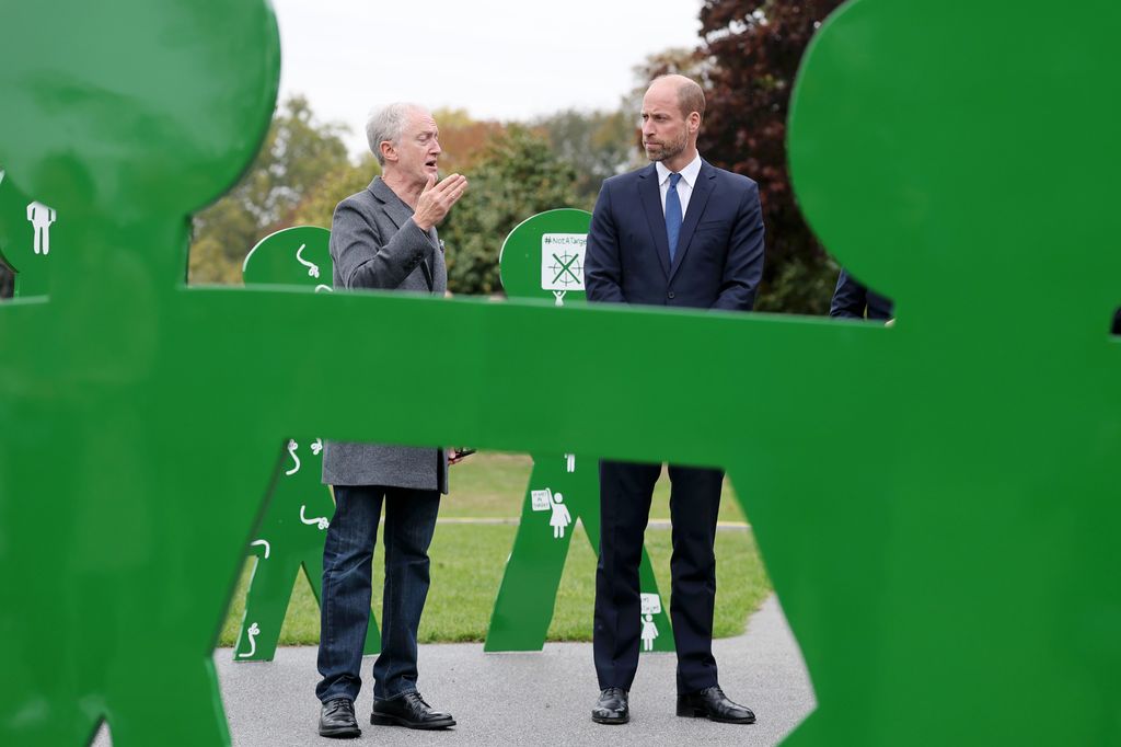 The Prince of Wales with Michael Landy at the launch of the Global Humanitarian Memorial