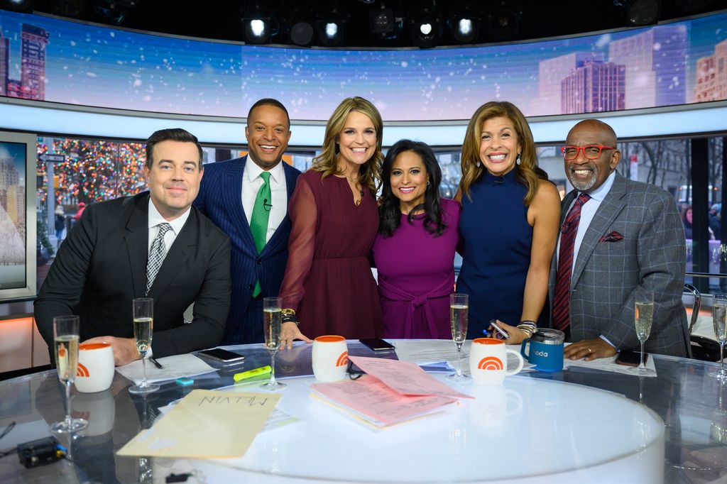 Carson Daly, Craig Melvin, Savannah Guthrie, Hoda Kotb, Al Roker and Kristen Welker on Today