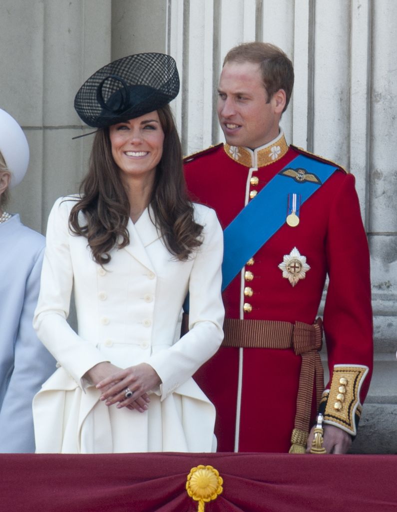 Prince William And Catherine, Duchess Of Cambridge At Buckingham Palace After Trooping The Colour In London. (Photo by Mark Cuthbert/UK Press via Getty Images)