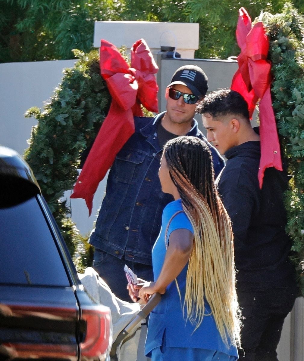 He opted for an all denim outfit