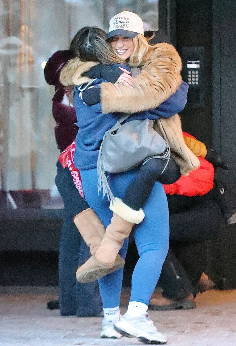 Bella Hadid was hanging out with model Brooks Nader, embracing the winter season in the fashionable resort town.