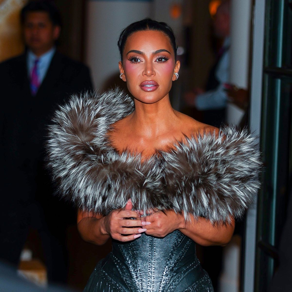 Kim Kardashian seen in Midtown on October 27, 2025 in New York City. (Photo by Aeon/GC Images)