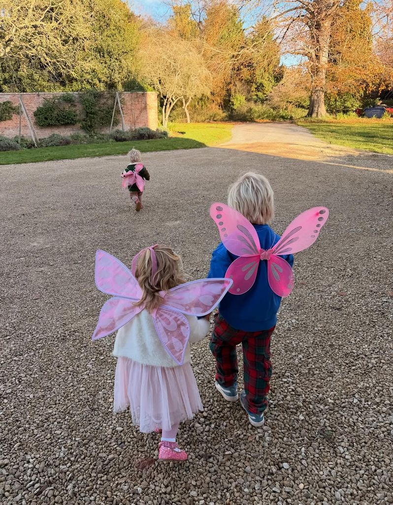 Carrie and Boris Johnson's daughter Romy and their two sons at Romy's birthday party