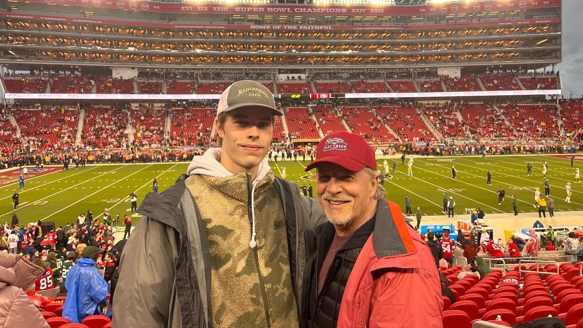 photo of don johnson and son jasper at nfl