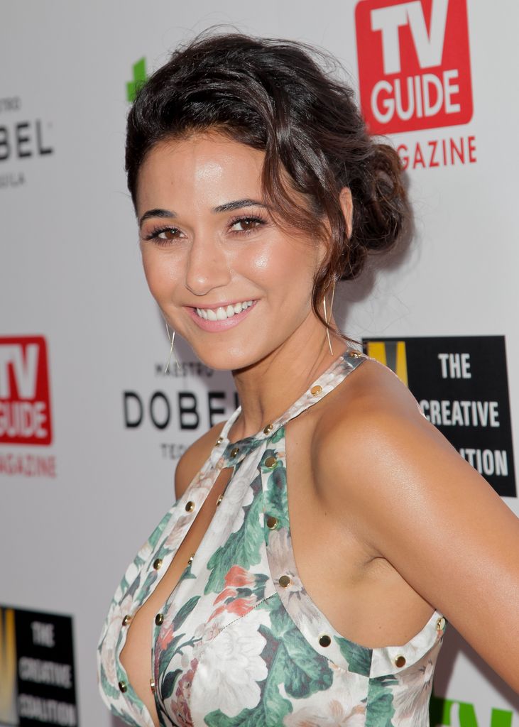 Emmanuelle Chriqui  floral dress