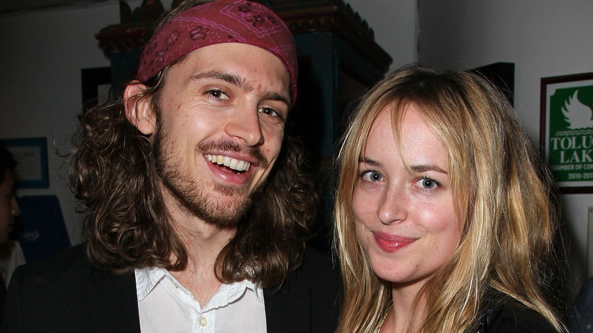 photo of dakota johnson and brother alexander bauer