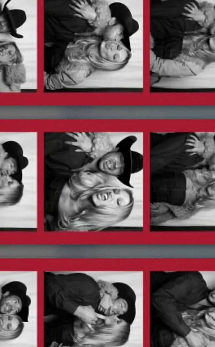 Bella Hadid took photobooth photos from inside the venue with her boyfriend