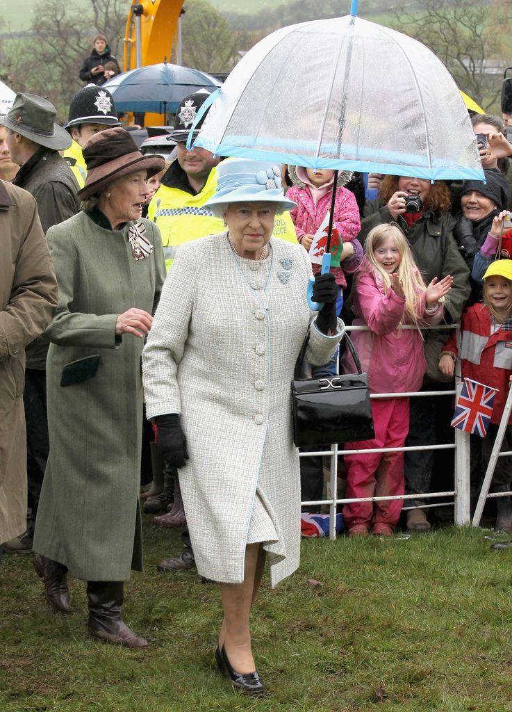 Dame Shan Legge-Bourke with Queen Elizabeth II in 2012
