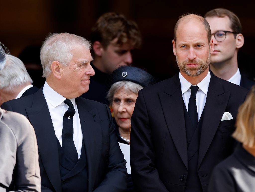 Andrew Mountbatten-Windsor looking at Prince William