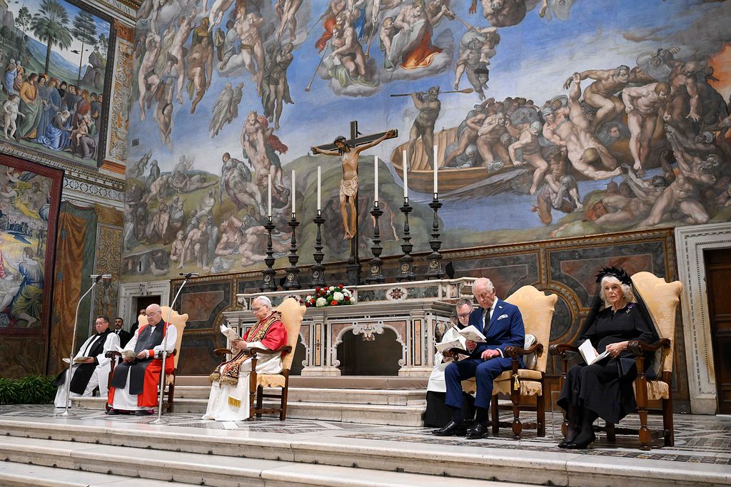 The King and Queen attended a prayer service with Pope Leo XVI at the Sistine Chapel