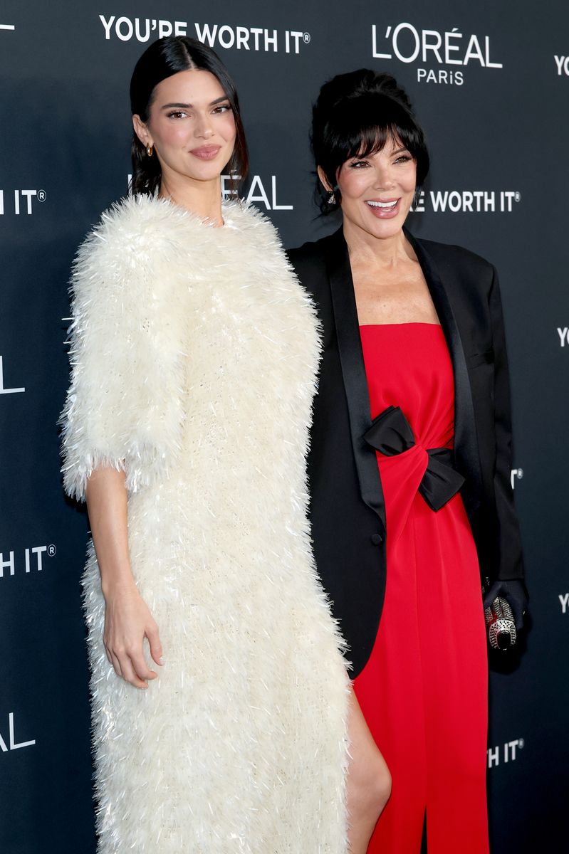 Kendall Jenner and Kris Jenner's rare red-carpet outing at the 20th Anniversary of the L’Oréal Paris Women of Worth in Los Angeles. 
