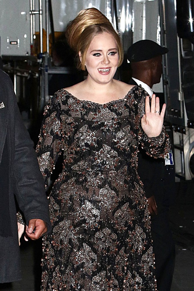 Adele Greets Fans at Radio City Music Hall