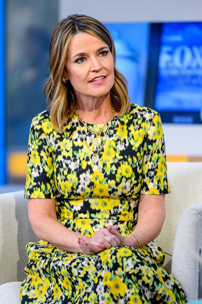 Savannah Guthrie visits "Fox & Friends" to discuss her new book "Mostly What God Does: Reflections on Seeking and Finding His Love Everywhere" at Fox News Channel Studios on February 27, 2024 in New York City