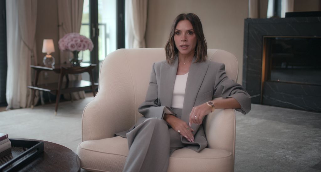 Victoria Beckham grey suit