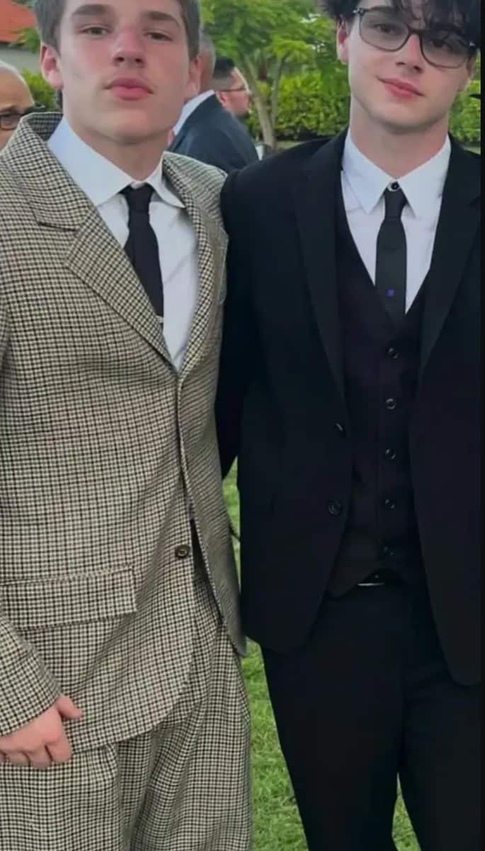 Ricky posted a photograph of his twin sons, Valentino and Matteo, who celebrated their 17th birthday this past August. 