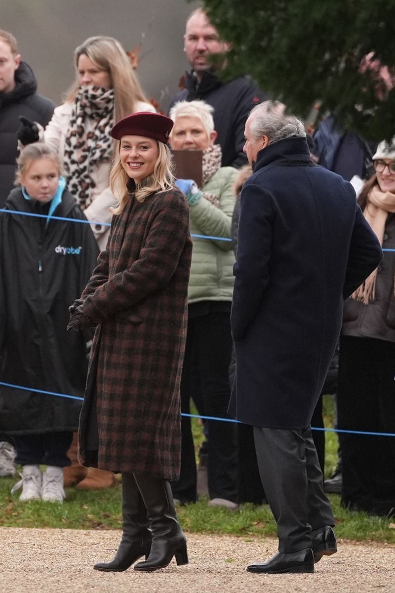 David Armstrong-Jones, 2nd Earl of Snowdon (right) and his daughter Lady Margarita Armstrong-Jones attend the Sunday morning church service at St Mary Magdalene church in Sandringham, Norfolk.