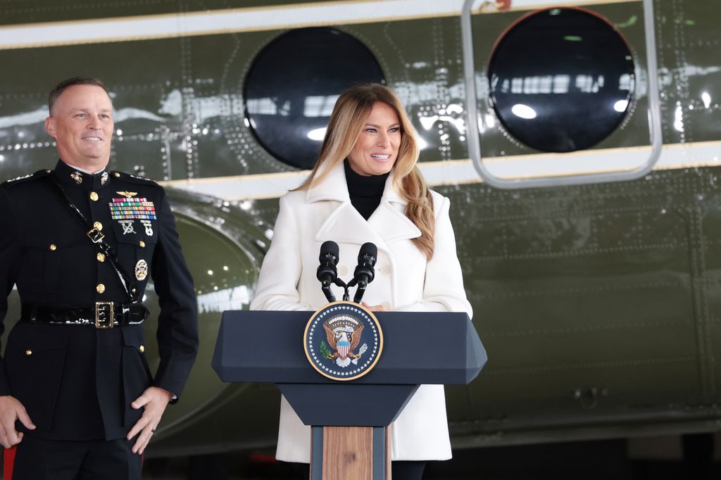 melania trump white coat speech