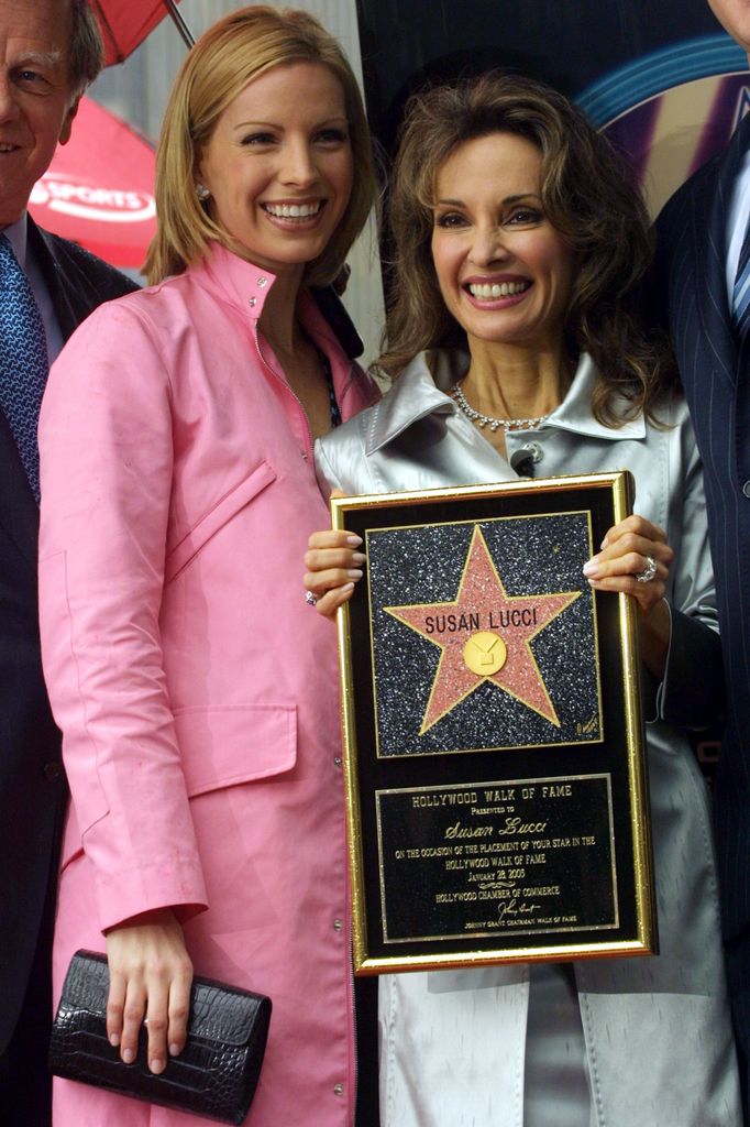 Susan Lucci and daughter Liza Huber at her Hollywood Walk of Fame ceremony