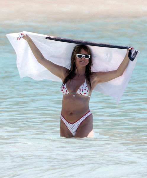 heidi klum st barts beach bikini
