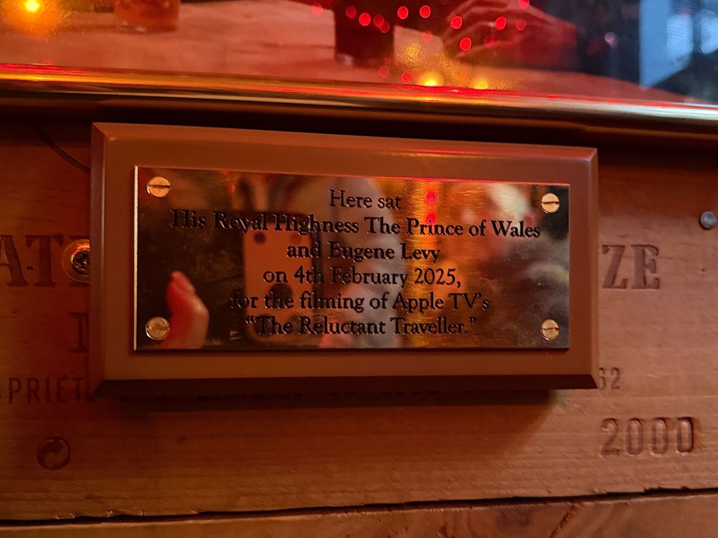 A plaque has been added beneath a photo of William and Eugene