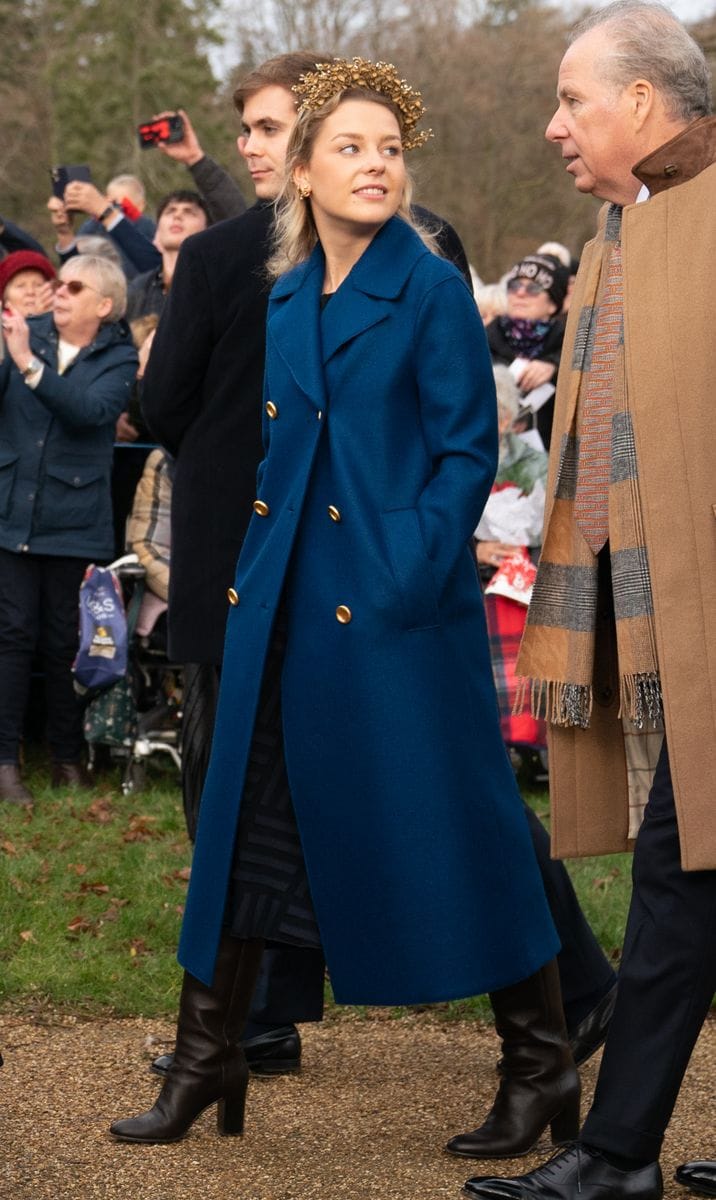 Lady Margarita Armstrong-Jones and the Earl of Snowdon attending the Christmas Day morning church service at St Mary Magdalene Church in Sandringham, Norfolk. Picture date: Monday December 25, 2023. (Photo by Joe Giddens/PA Images via Getty Images)