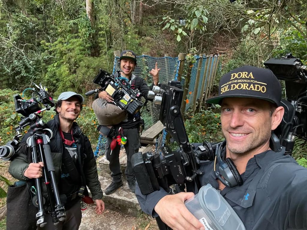 Christian Gibson on set