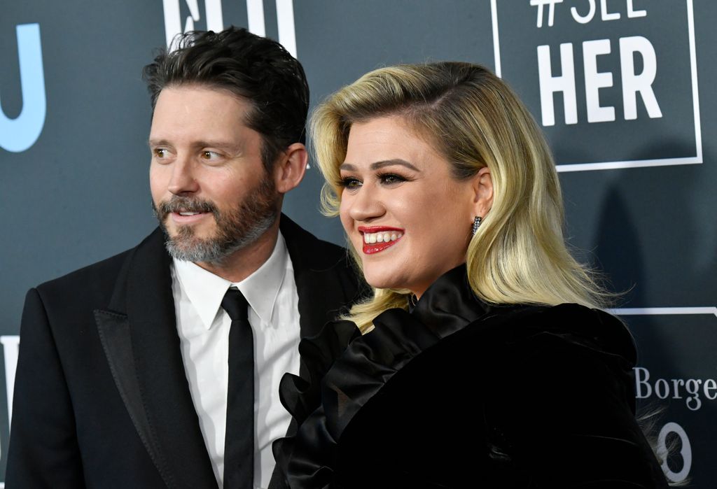 Brandon Blackstock and Kelly Clarkson attend the 25th Annual Critics' Choice Awards at Barker Hangar on January 12, 2020 in Santa Monica, California