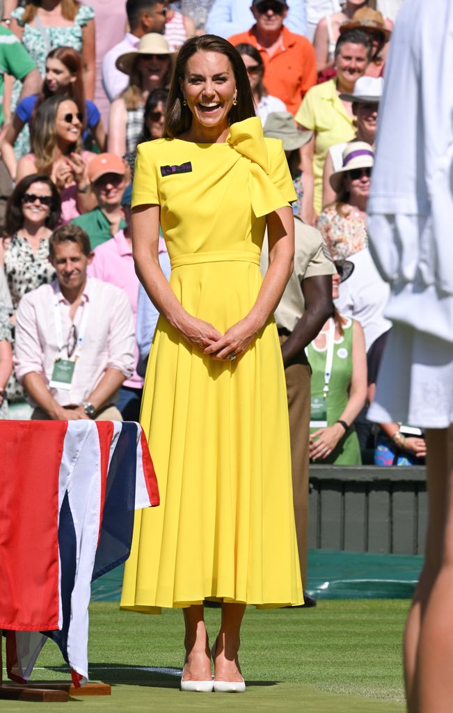 Princess Kate in a yellow dress