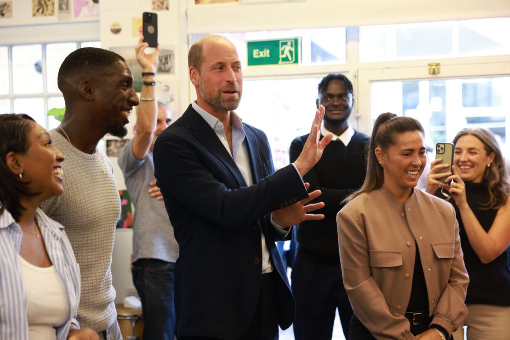 LONDON, ENGLAND - SEPTEMBER 9: Prince William, Prince of Wales and former professional footballer, Fara Williams (2nd R), during a visit to Spiral Skills, a youth organisation in Lambeth who have received funding from the Homewards Fund to expand their services for young people in the local area, on September 9, 2025 in London, England. The Homewards Fund aims to support the delivery of work in the six Homewards flagship locations and offers up to Â£500,000 of flexible seed funding in each location. Spiral Skills was founded in 2015 and works with local schools, youth organisations, and authorities to provide early intervention, holistic support, employability skills, and access to employment and services for undeserved 1425-year-olds. (Photo by Ian Vogler - WPA Pool/Getty Images)