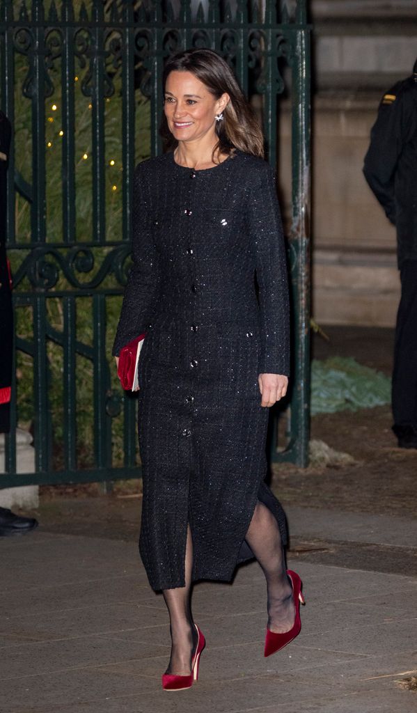 Pippa Matthews attends the 'Together At Christmas' Carol Service at Westminster Abbey on December 6, 2024 in London, England. The Prince and Princess of Wales, along with other members of the Royal Family, attended the annual carol service. Led by The Princess and supported by The Royal Foundation, the event offered a chance to pause and reflect on the profound values of love, compassion, and the vital connections we shareÃ³particularly during life's most challenging moments. The service also highlighted remarkable individuals from across the UK who have demonstrated extraordinary kindness, empathy, and support within their communities. (Photo by Mark Cuthbert/UK Press via Getty Images)