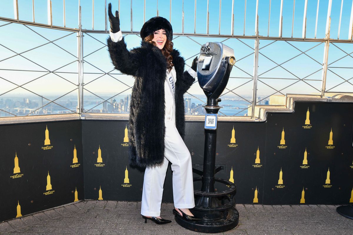 Miss Universe Fátima Bosch shines in chic winter look at the Empire State after breaking silence on 'hurtful' rumors and attacks