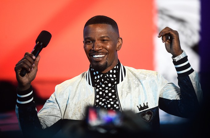 Jamie Foxx smiles at the BET Awards