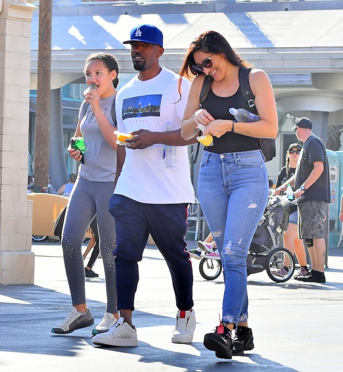 Jamie Foxx at Disney With His Daughter & Ex