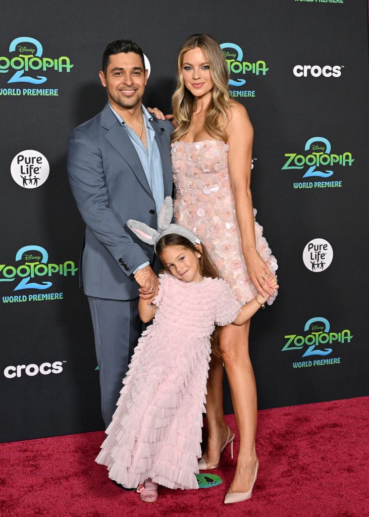 Wilmer and Amanda with their daughter Nakano at the Premiere of Walt Disney Studios' "Zootopia 2" 