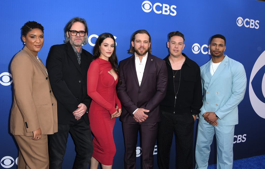 Jules Latimer, Billy Burke, Stephanie Arcila, Max Thieriot, Kevin Alejandro and Jordan Calloway  arrives at the Fall Schedule Celebration at Paramount Studios on May 02, 2024 in Los Angeles, California