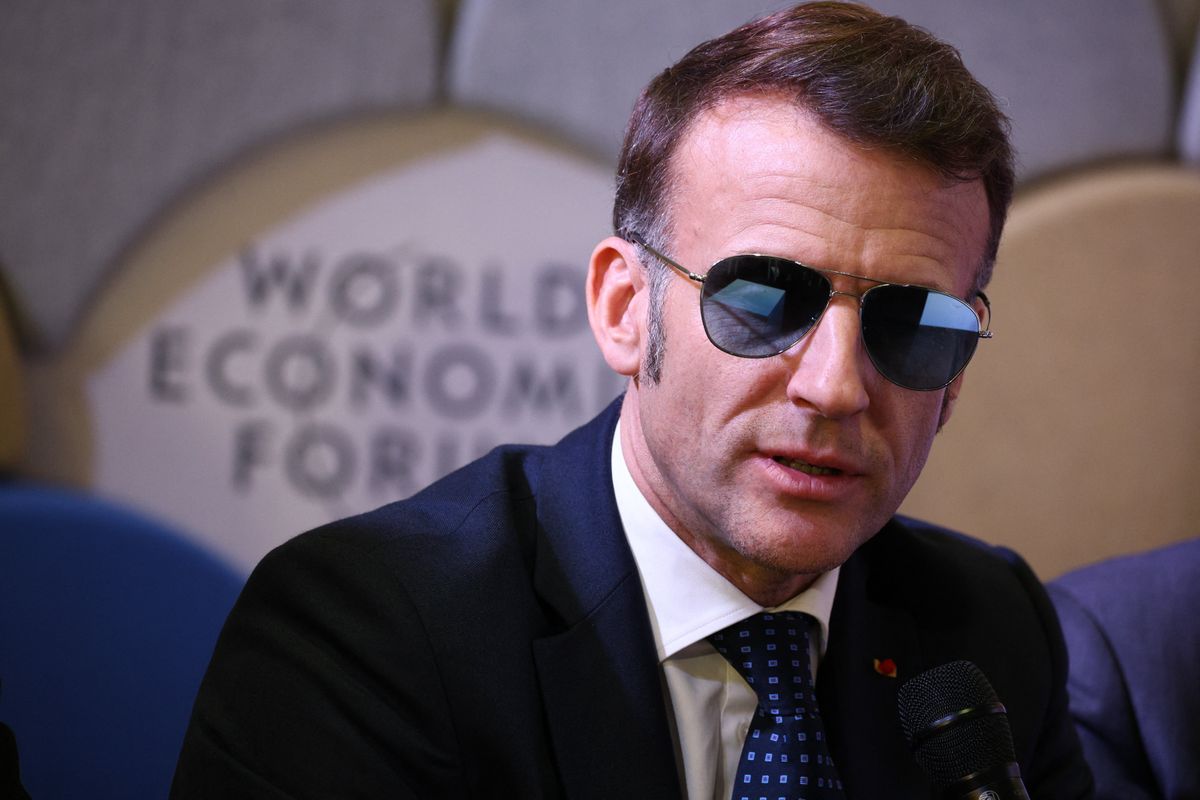 Macron wore the sunglasses due to a temporary health condition